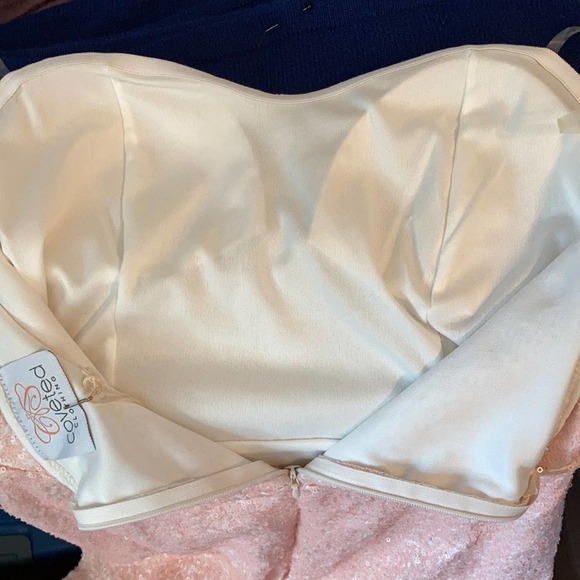 NWT Coveted Clothing Pink sequined mini dress Size Medium - Picture 8 of 10